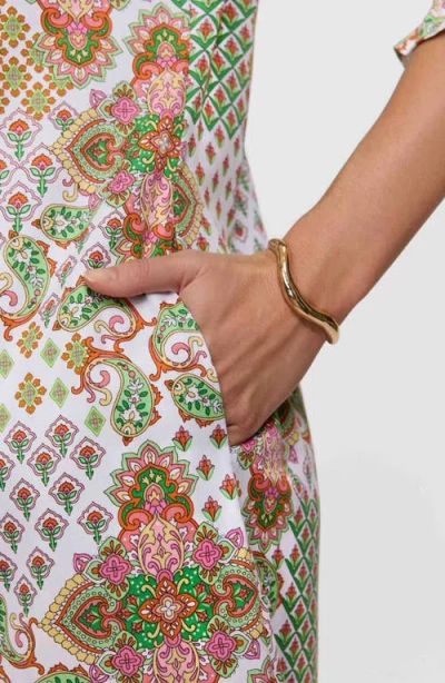 Foxcroft Alicia Patchwork Shift Dress In Multi