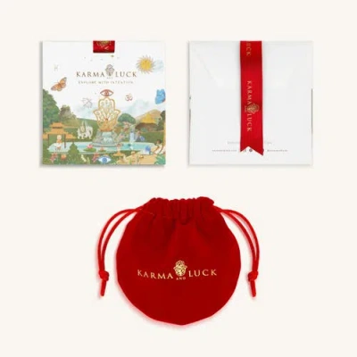 Karma And Luck Universal Equilibrium Hematite Evil Eye Red String Bracelet In Black