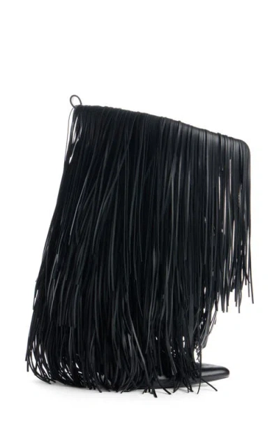 Balenciaga Avenue Fringe Pointed Toe Boot In Black