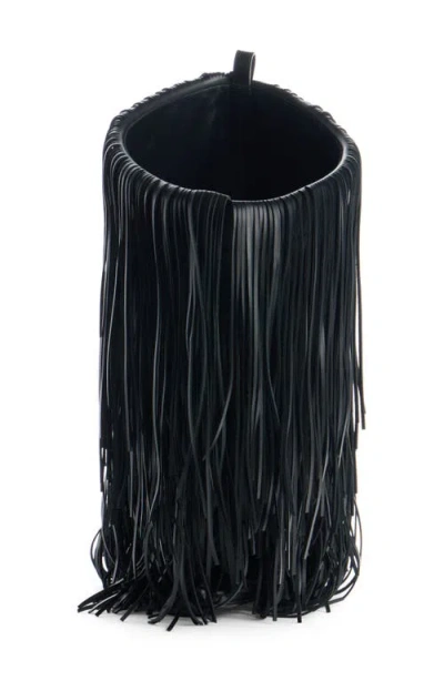 Balenciaga Avenue Fringe Pointed Toe Boot In Black