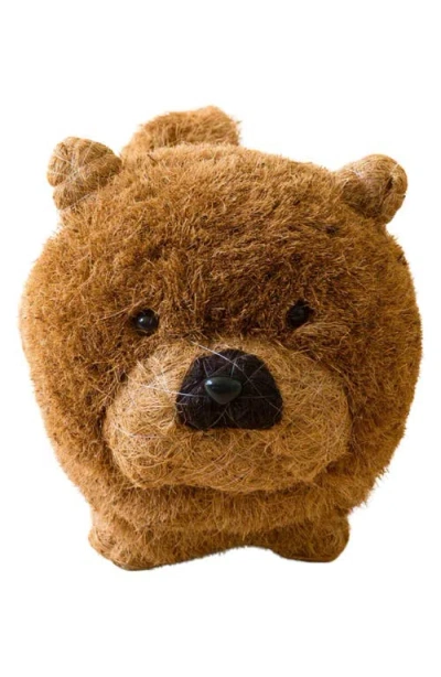 Likha Chow Chow Handwoven Planter In Brown