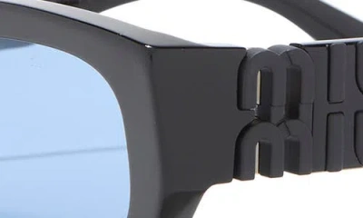 Miu Miu 53mm Irregular Sunglasses In Black
