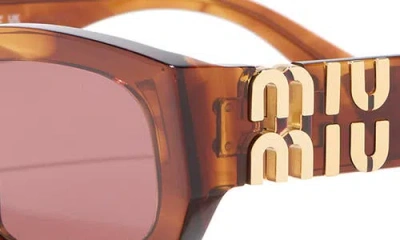 Miu Miu 53mm Irregular Sunglasses