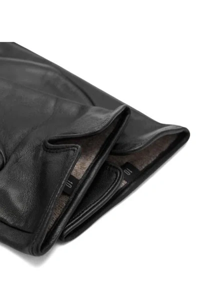 Mango Leather Gloves In Black