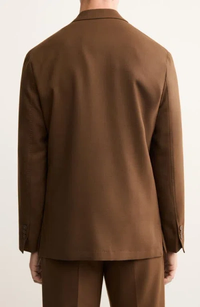 Mango Wool Blend Sport Coat In Brown