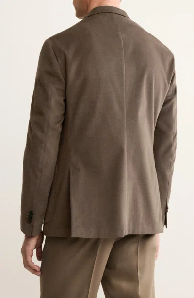 Mango Slim Fit Stretch Cotton Blazer In Brown