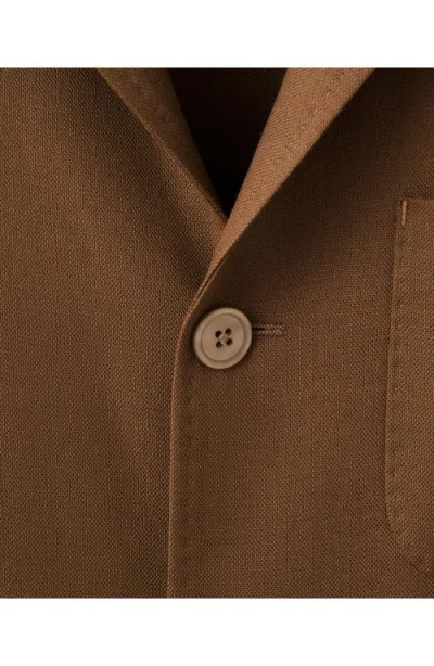 Mango Wool Blend Sport Coat In Brown