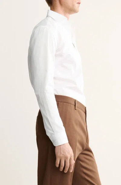 Mango Cotton Button-up Shirt In White