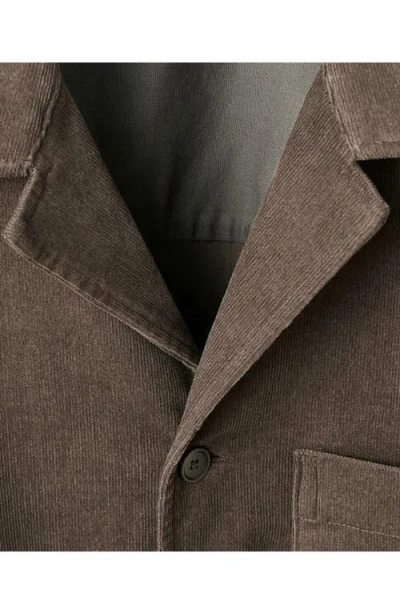 Mango Regular Fit Corduroy Overshirt In Brown