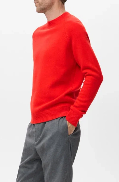 Mango Raglan Sleeve Wool Sweater In Red