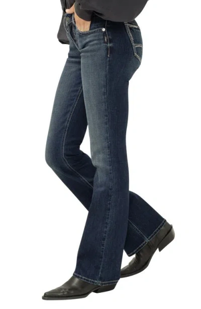 Silver Jeans Co. Britt Curvy Low Rise Bootcut Jeans In Blue