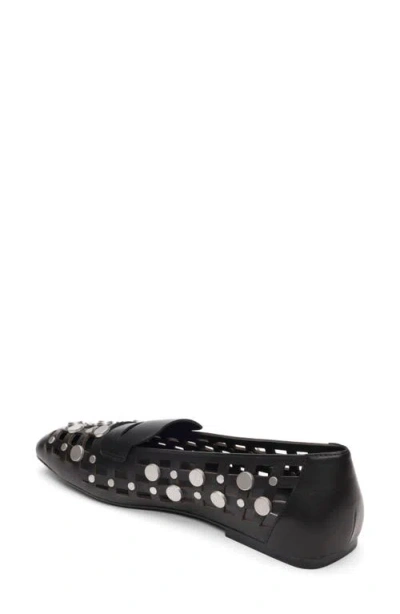 Ash Mini Leather Flat Shoes For Women In Black