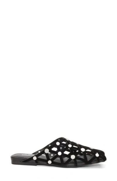 Ash Bone Stud-embellished Cut-out Sandals In Black