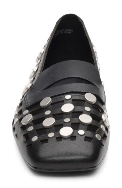 Ash Mini Leather Flat Shoes For Women In Black