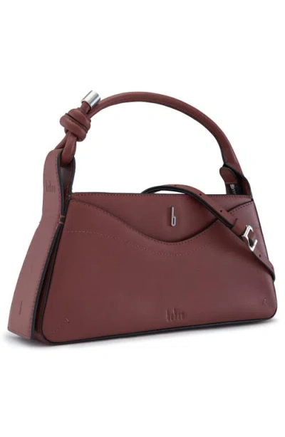 Behno Melina Leather Crossbody Satchel In Burgundy