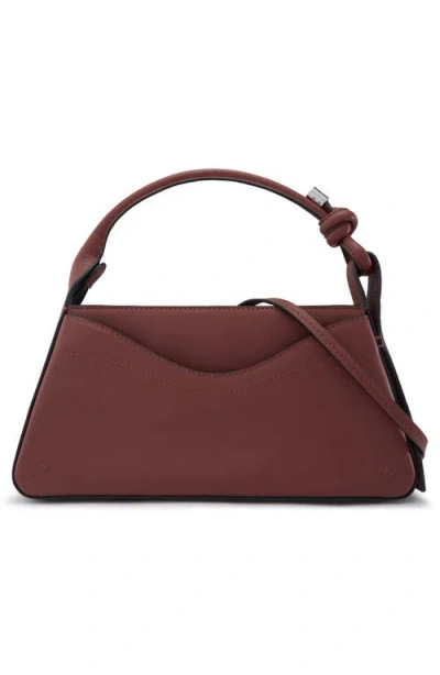 Behno Melina Leather Crossbody Satchel In Burgundy