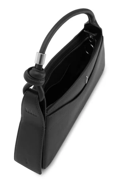 Behno Melina Leather Crossbody Satchel In Black