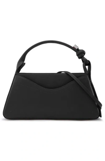 Behno Melina Leather Crossbody Satchel In Black