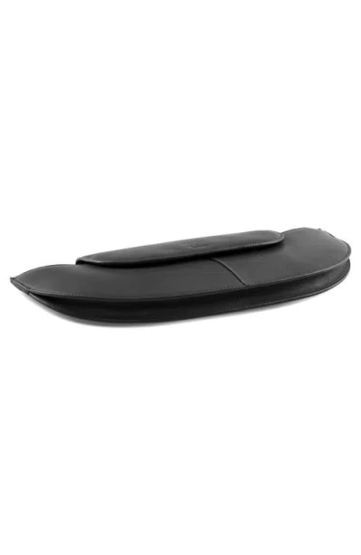 Behno Nadia Leather Clutch In Black