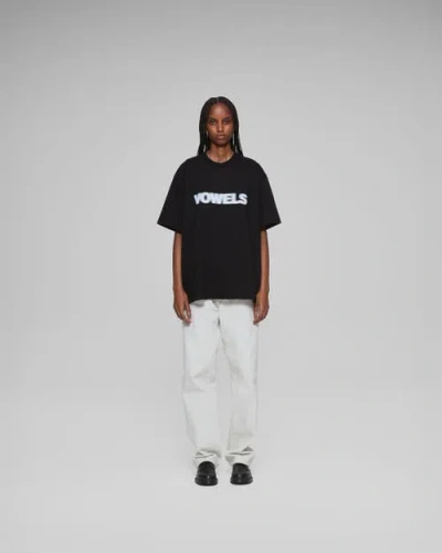 Vowels Blur Tee In Black