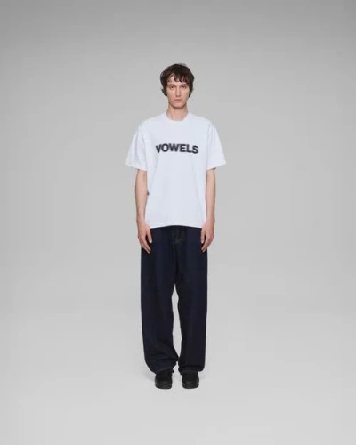 Vowels Blur Tee In White