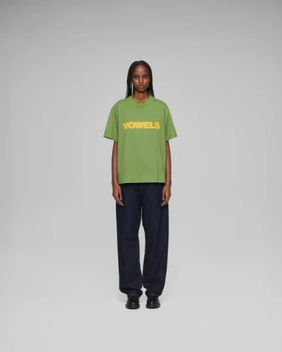 Vowels Blur Tee In Green