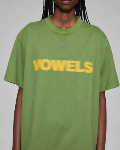 Vowels Blur Tee In Green