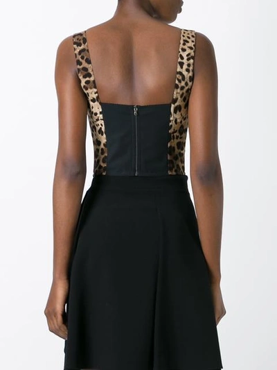 Shop Dolce & Gabbana - Leopard Print Bralet Top