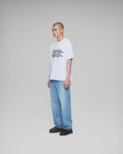 Vowels Double Scribble Tee In White