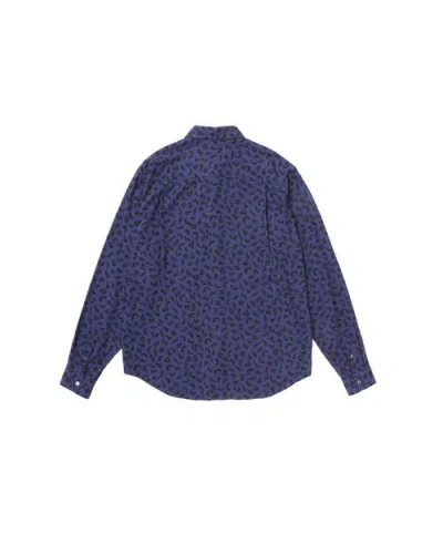 Vowels Leopard Shirt In Blue