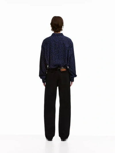 Vowels Leopard Shirt In Blue