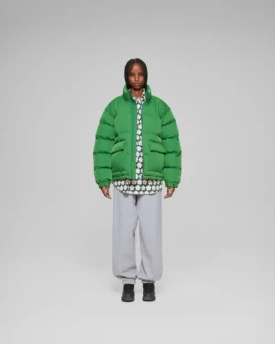 Vowels Puffer Jacket In Green