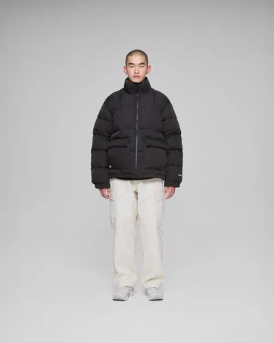 Vowels Puffer Jacket In Black