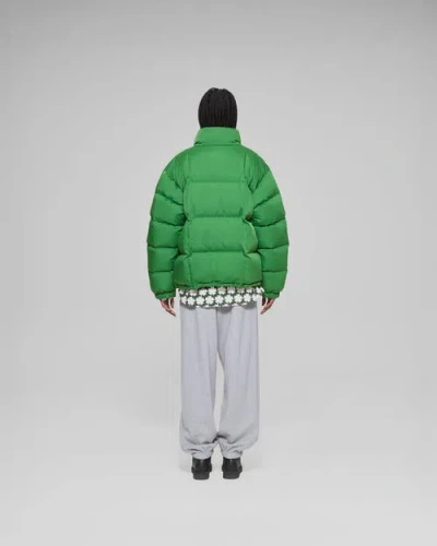 Vowels Puffer Jacket In Green