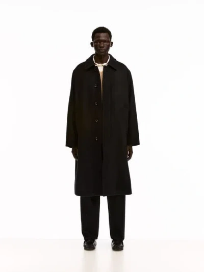 Vowels Overcoat In Black