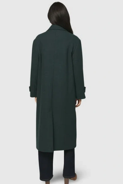 Wallis Double Breasted Car Coat In Green