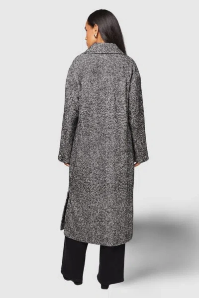 Wallis Collared Cuff Detail Maxi Coat In Black