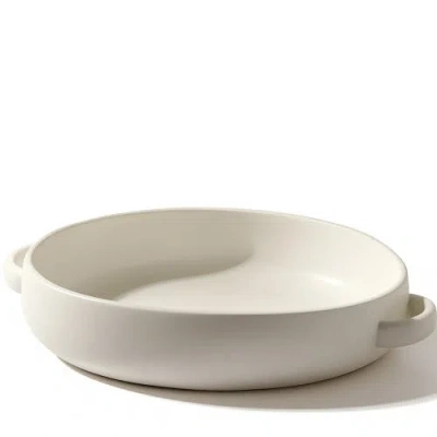 Gharyan Stoneware Family Feast Dinnerware, Set Of 13 Pieces In White