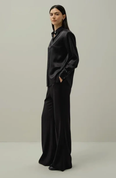 Lilysilk X Lydia Tomlinson Bianca Shirt In Black