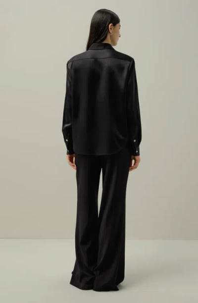 Lilysilk X Lydia Tomlinson Bianca Shirt In Black