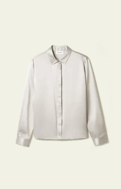 Lilysilk Basic Concealed Placket Silk Shirt In White