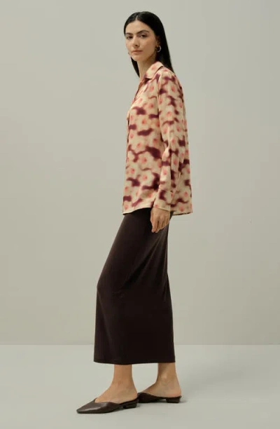 Lilysilk Daffodil Print Silk Blouse In Multi