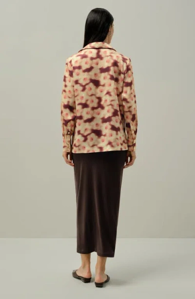 Lilysilk Daffodil Print Silk Blouse In Multi