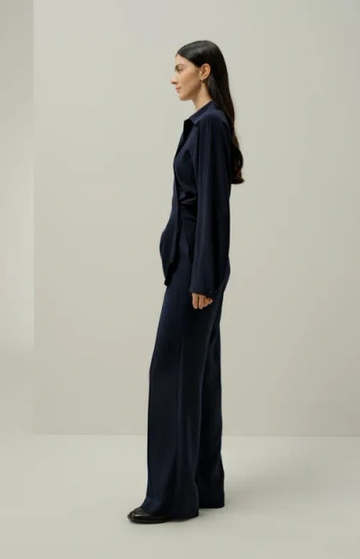 Lilysilk Multipositional Silk Shirt In Blue