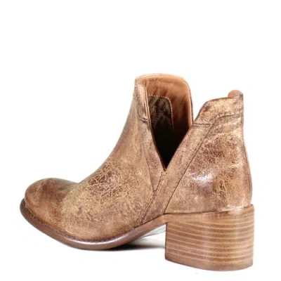 Diba True Work Nerd Vintage Leather Bootie In Brown