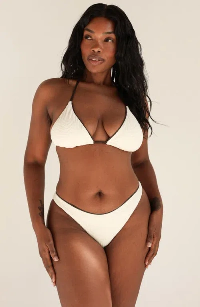 Dippin Daisys Rosette Super Cheeky Bikini Bottom In White