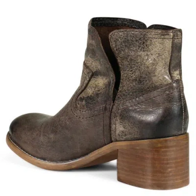 Diba True Walnut Grove Distressed Leather Pull-on Western Bootie In Gray