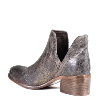 Diba True Work Nerd Vintage Leather Bootie In Gray