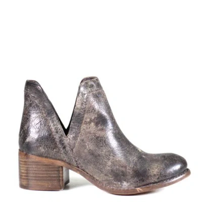 Diba True Work Nerd Vintage Leather Bootie In Gray