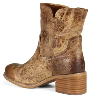 Diba True West Haven Pull-on Distressed Leather Western Boots In Brown